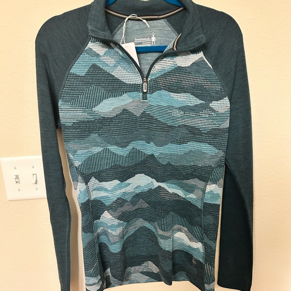 Smartwool Twilight Blue Mtn Scape Knit Pullover